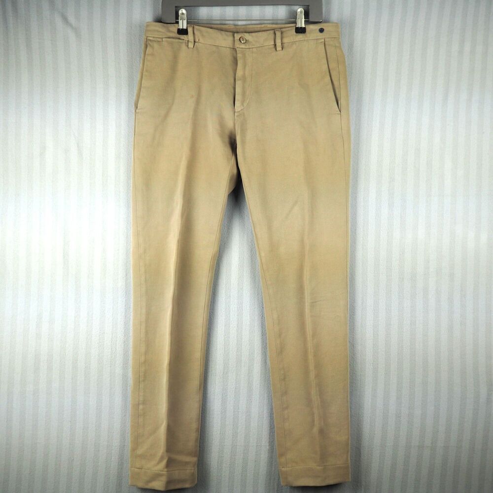 Mason's Em's Jersey Cotton Stretch Chino Pants Mens EU 48 US 32 Beige New York
